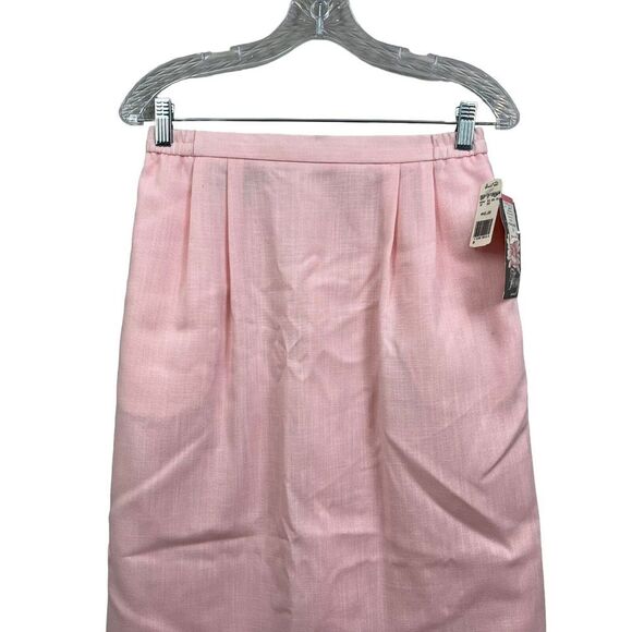 Russ Petites Womens 2 Pcs Suit Blazer and Pencil Skirt One Button Lined Pink 10 - Picture 7 of 11